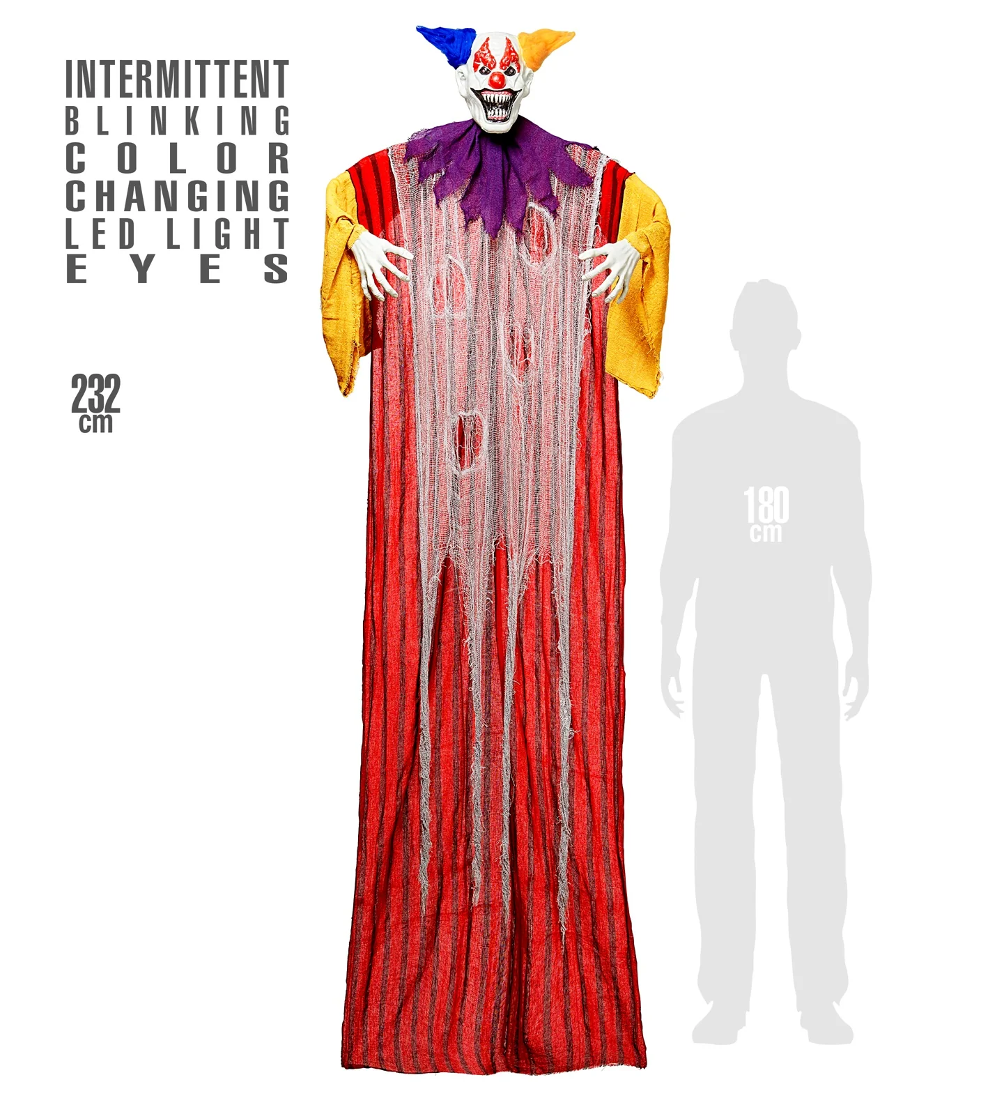 Enge Clown decoratie 232cm - Image 3