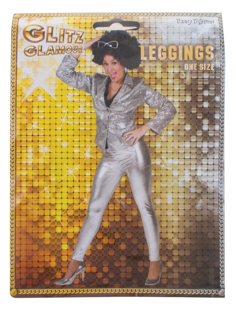 Zilveren glanzende legging - Image 2