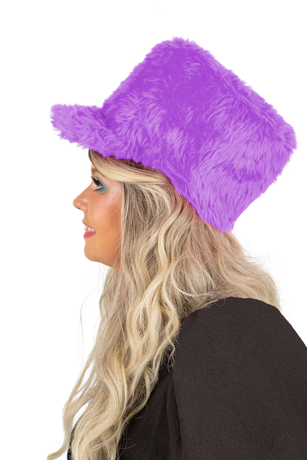 Fanfarehoed pluche paars - Image 2