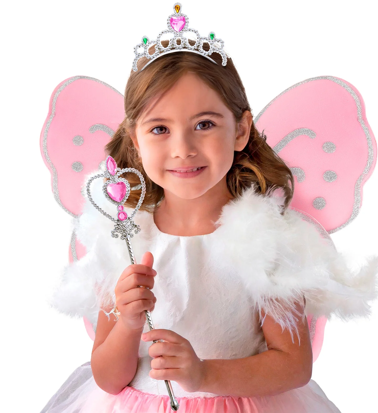 Glitter vlindervleugels roze kinderen - Image 4