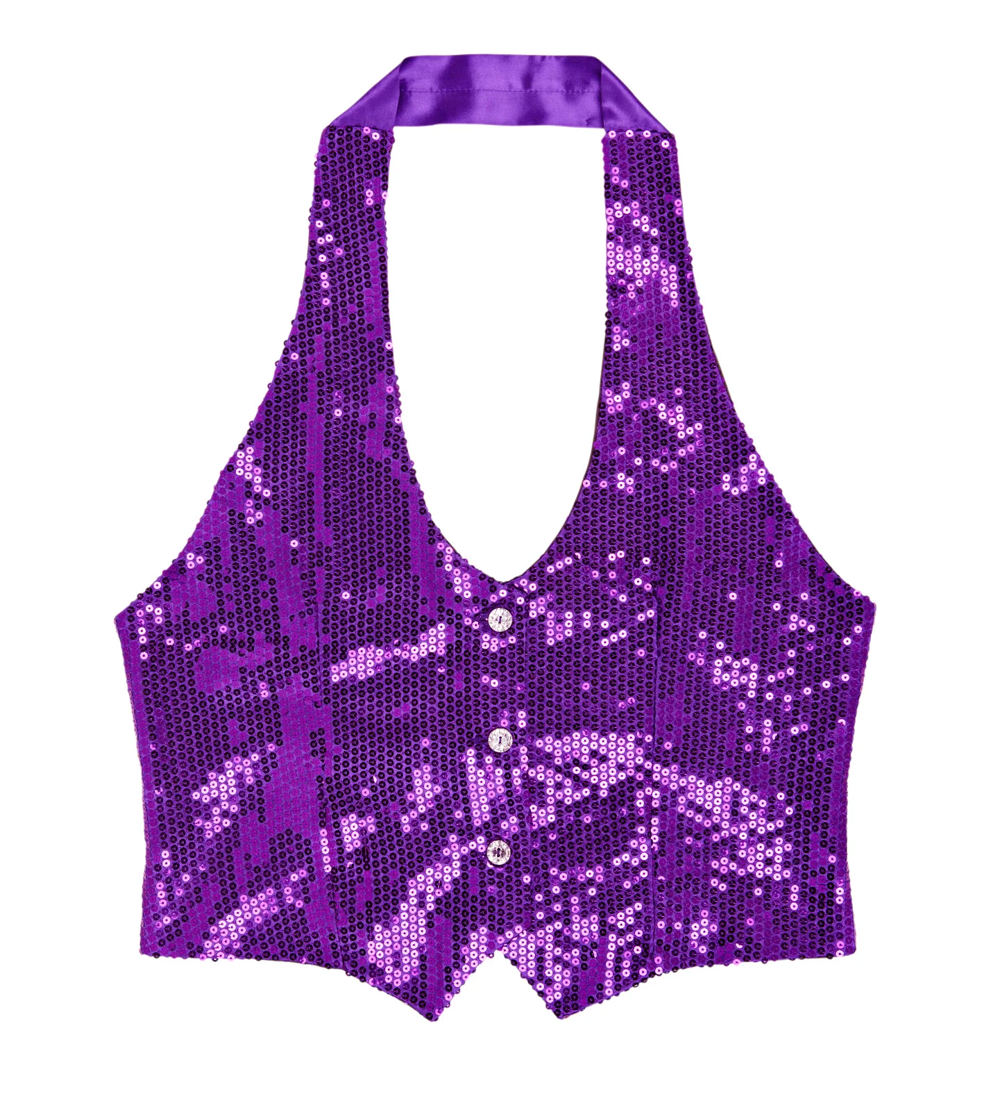 Glitter vest paars pailletten dames - Image 4