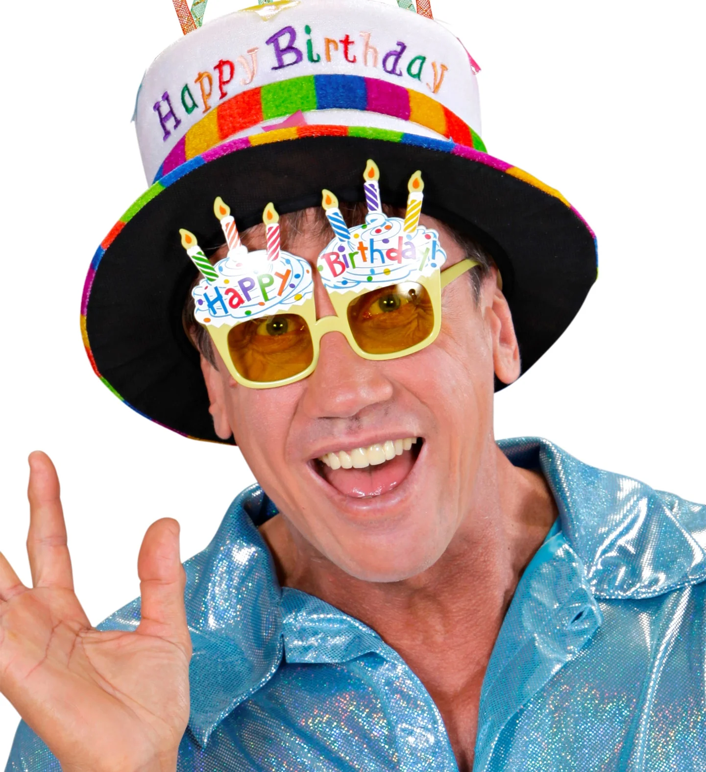 Happy Birthday bril met taart - Image 4