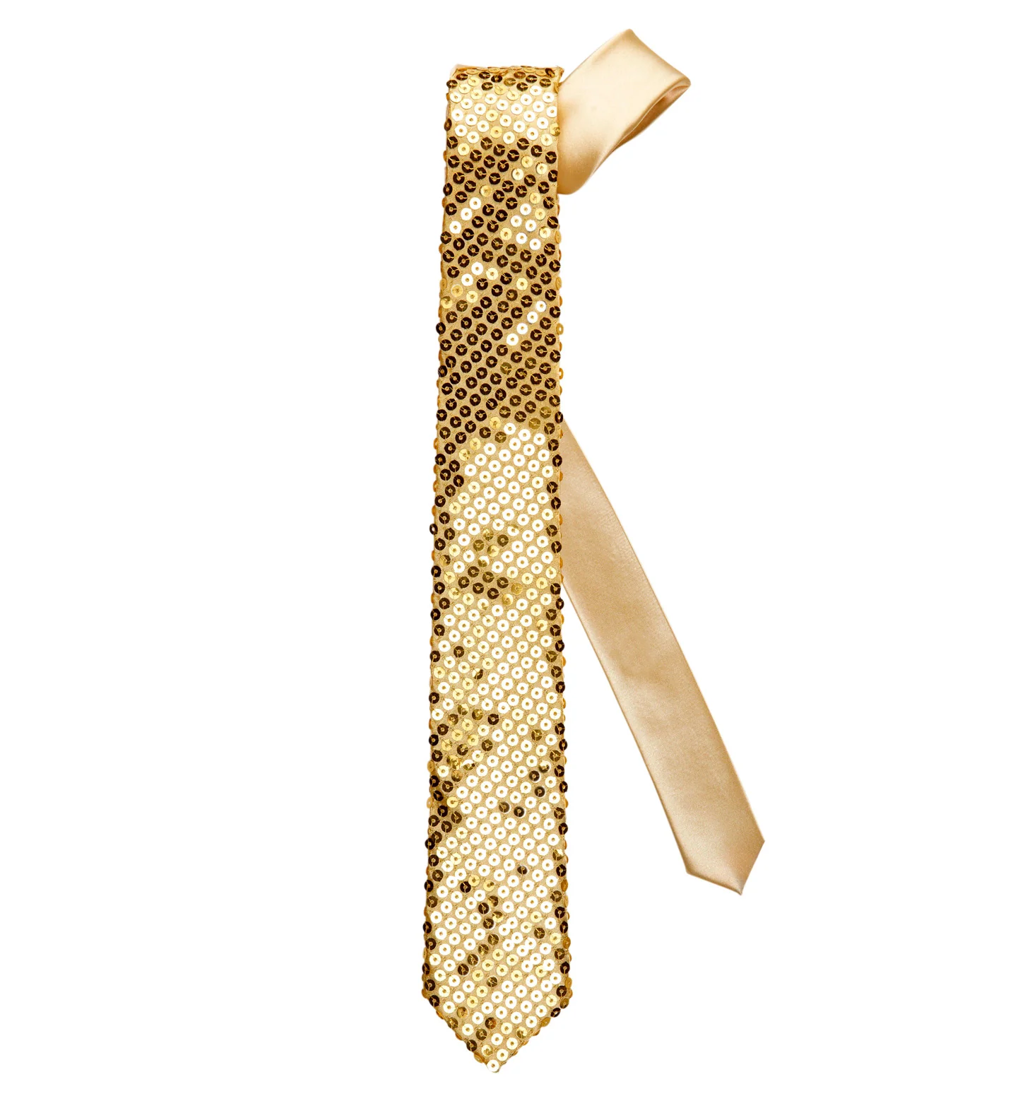 Glitter stropdas goud pailletten - Image 2