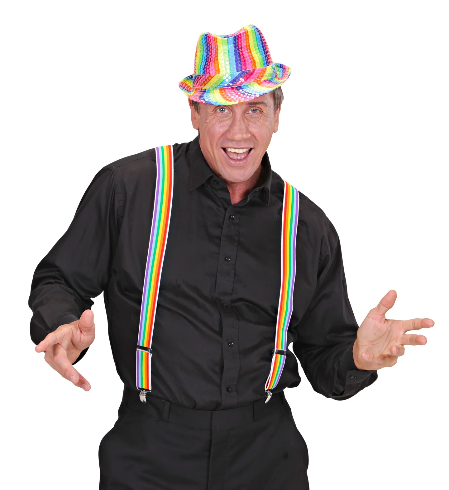 Regenboog bretels rechte streep - Image 5