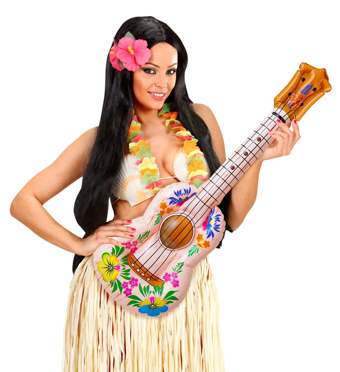 Opblaasbare gitaar hawaii print - Image 2
