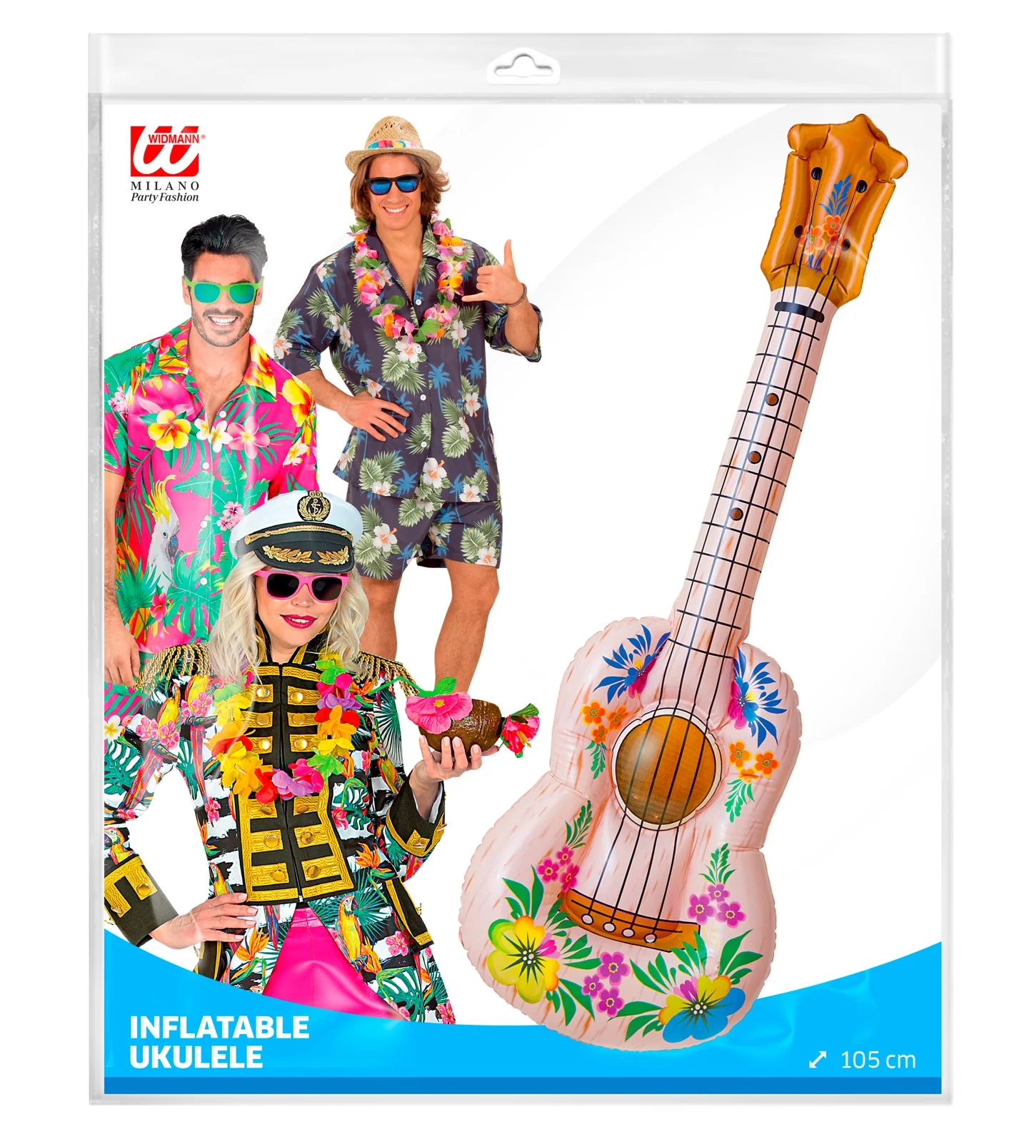 Opblaasbare gitaar hawaii print - Image 3