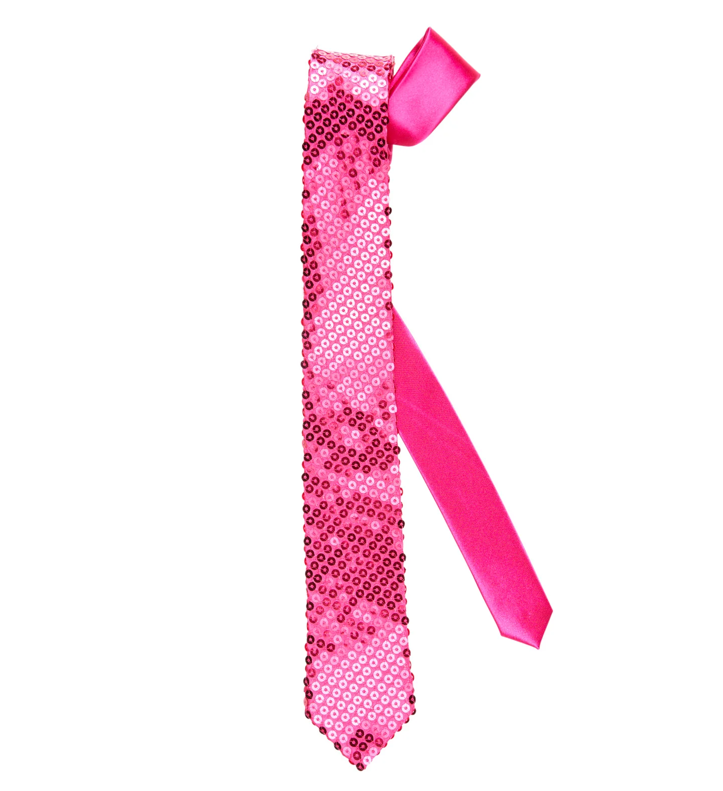 Glitter stropdas roze pailletten - Image 2