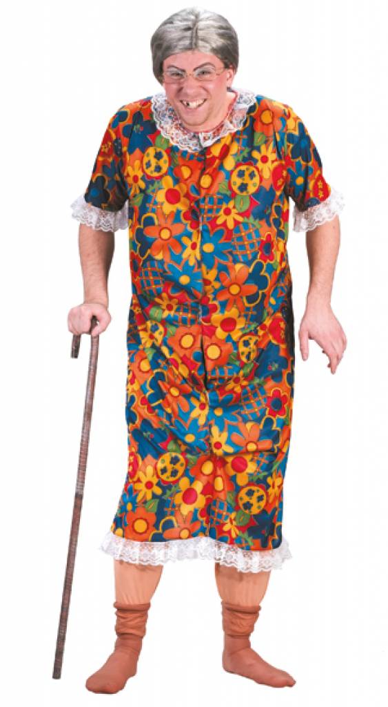 Oma kostuum de exhibitionist naaktpak - Image 2
