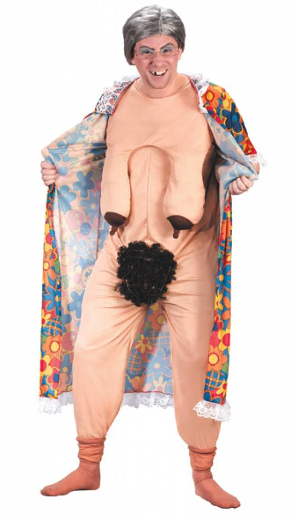Oma kostuum de exhibitionist naaktpak - Image 3