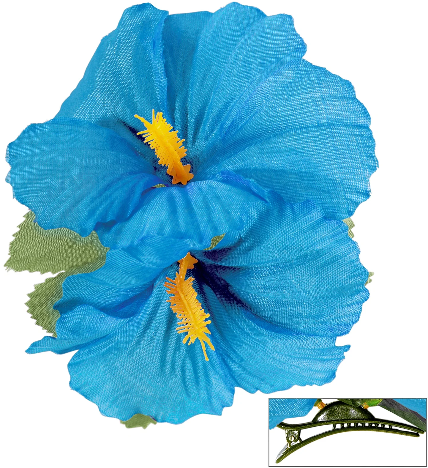 Hawaii bloem haarclip licht blauw - Image 4