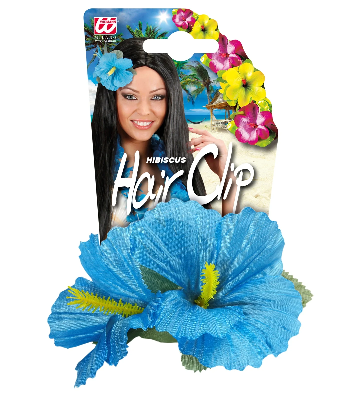 Hawaii bloem haarclip licht blauw - Image 5