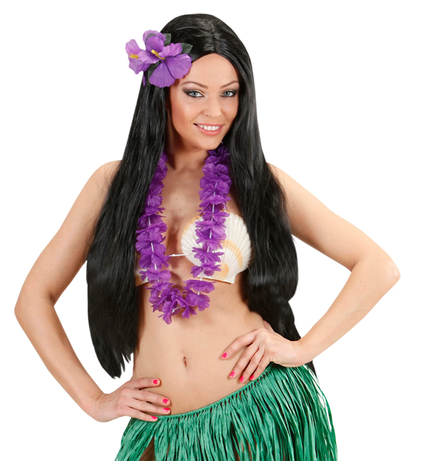 Hawaii bloem haarclip paars - Image 2