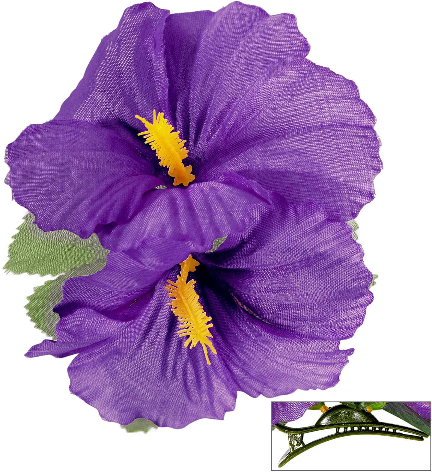 Hawaii bloem haarclip paars - Image 4