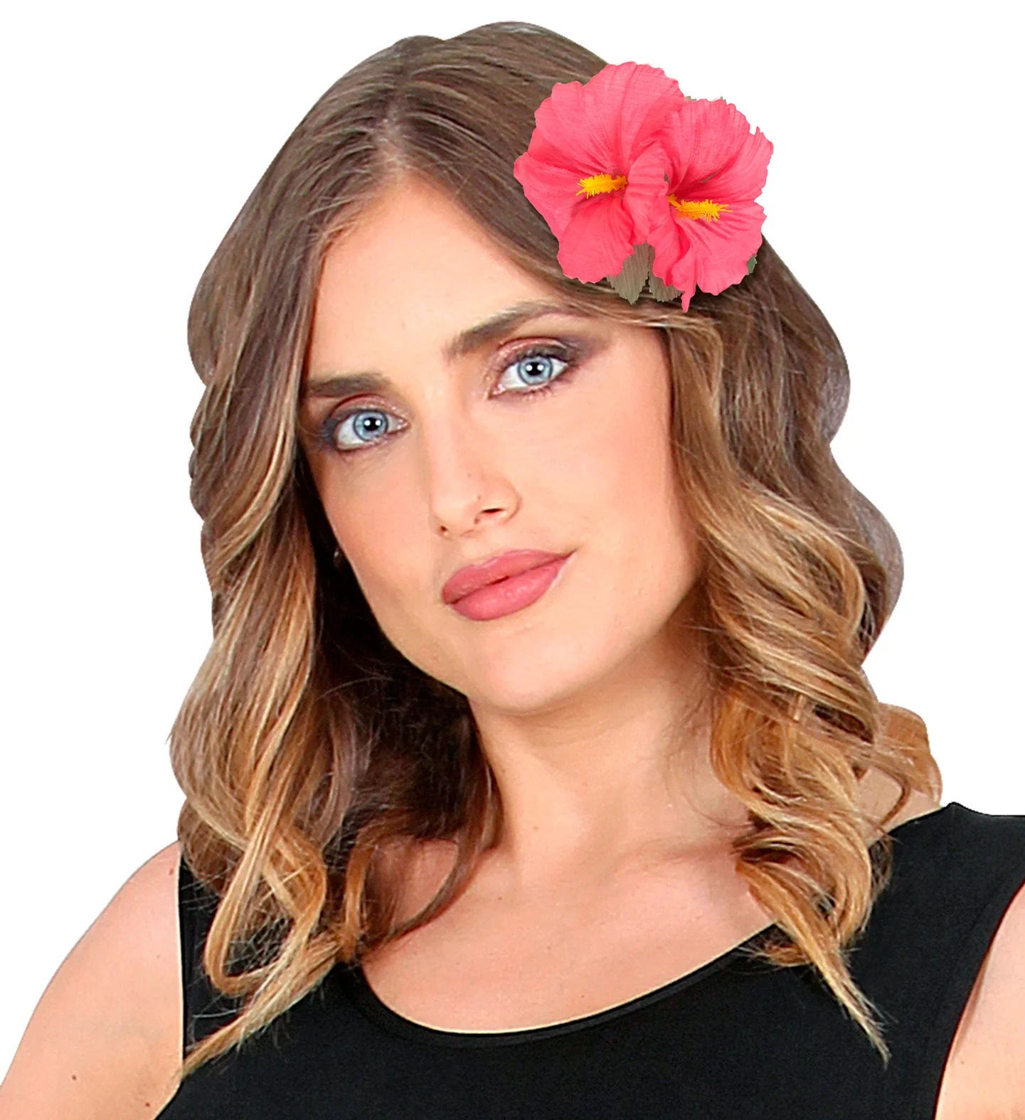 Hawaii bloem haarclip roze - Image 3