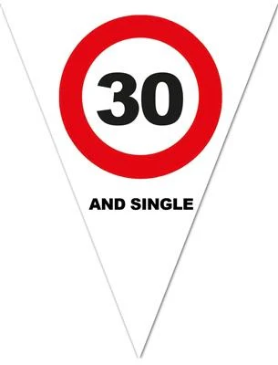 Vlaggenlijn 30e verjaardag met verkeersborden