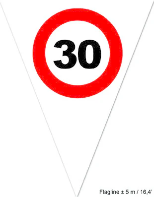 Vlaggenlijn 30e verjaardag met verkeersborden - Image 2
