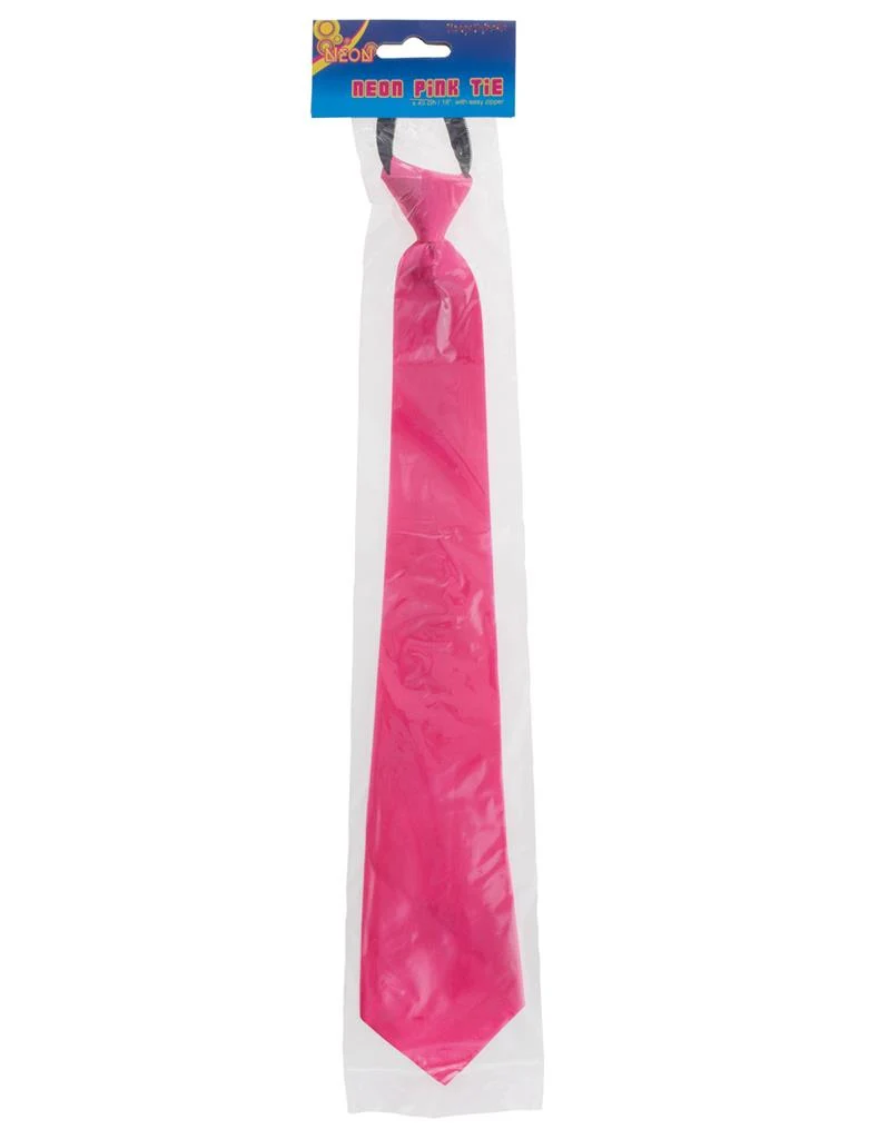 Leuke neon roze stropdas - Image 2
