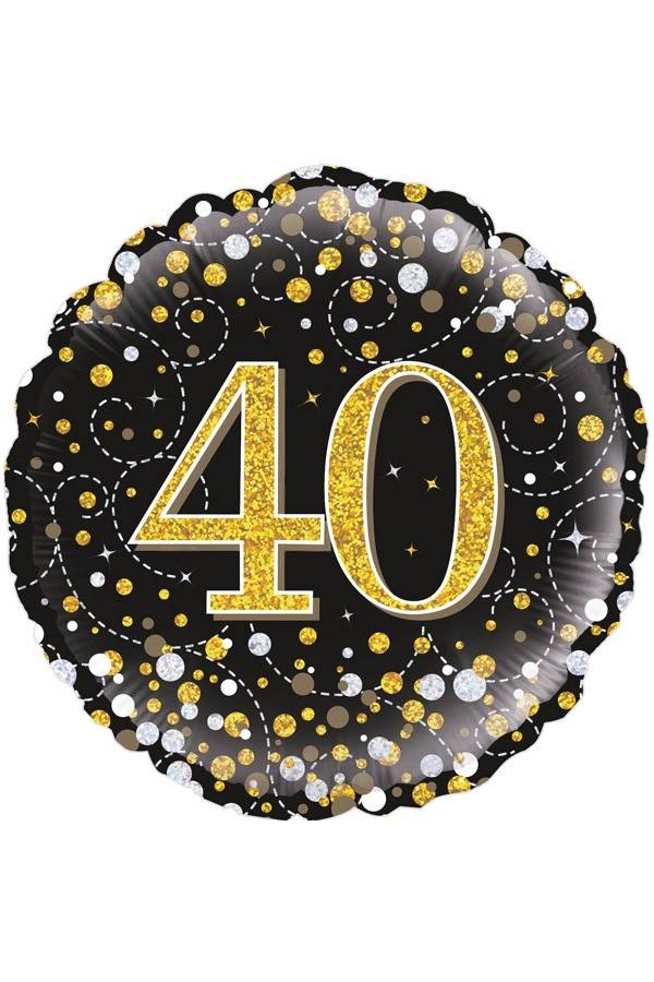 Folie ballon Sparkling 40 jaar 45.7cm