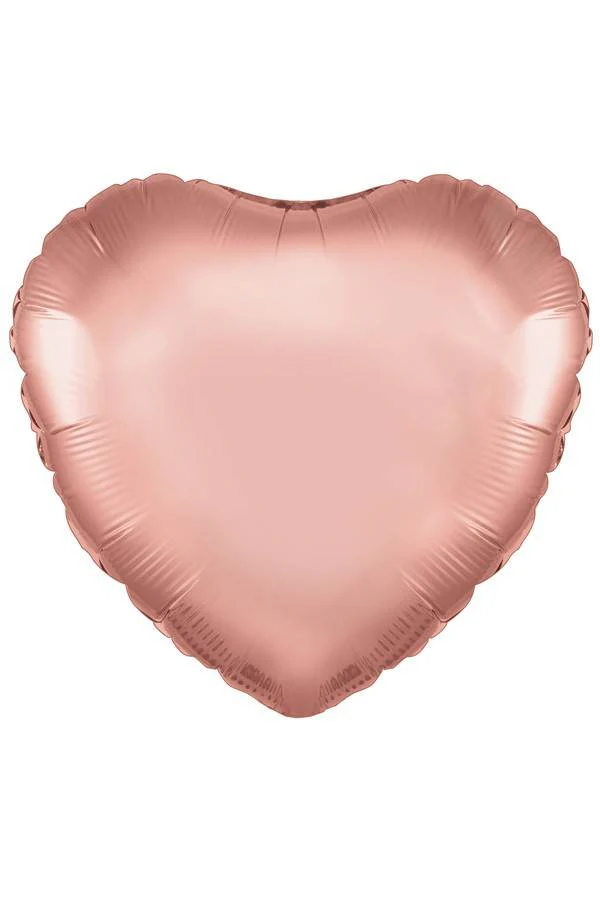 Folie ballon hart roze goud  nr. 18 45.7cm