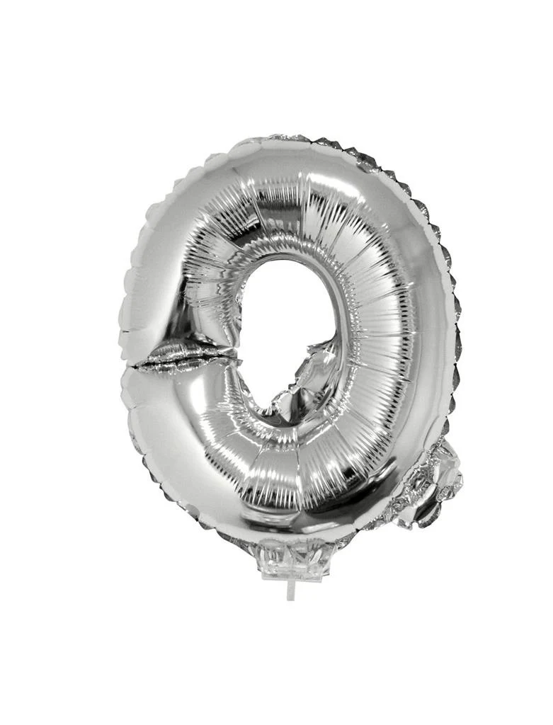 Folie ballon letter Q Zilver