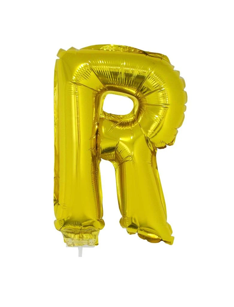 Folie ballon letter R Goud