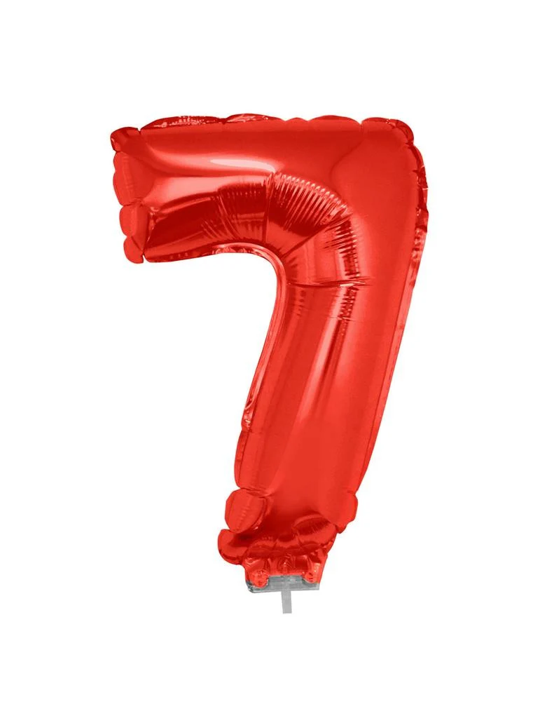 Folieballon 41 cm op stokje rood - Image 9