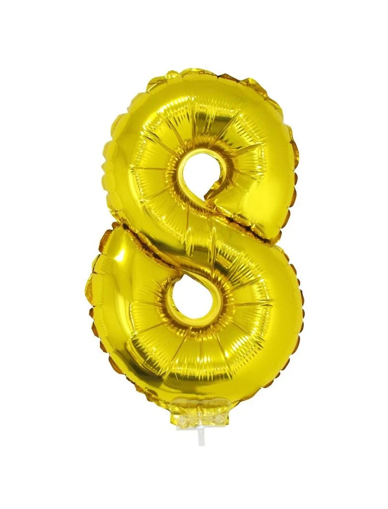 Folieballon 41 cm goud op stokje - Image 10