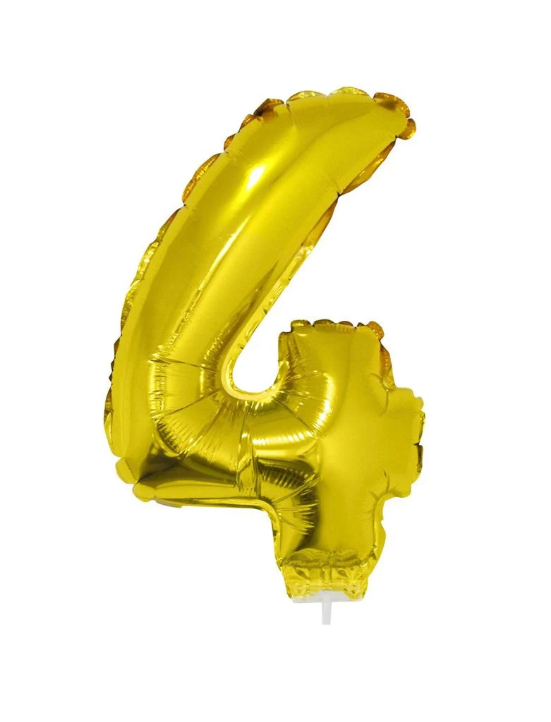 Folieballon 41 cm goud op stokje - Image 6