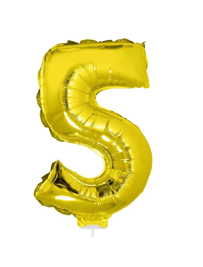 Folieballon 41 cm goud op stokje - Image 7