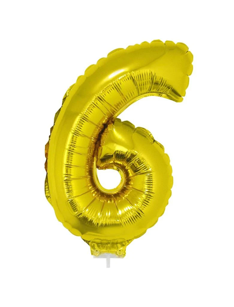 Folieballon 41 cm goud op stokje - Image 8