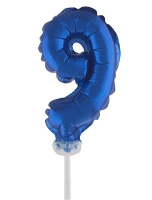 Folieballon 13 cm op stokje blauw - Image 11