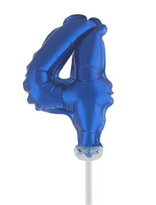 Folieballon 13 cm op stokje blauw - Image 6