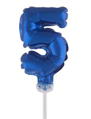 Folieballon 13 cm op stokje blauw - Image 7