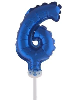 Folieballon 13 cm op stokje blauw - Image 8