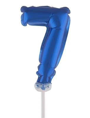 Folieballon 13 cm op stokje blauw - Image 9