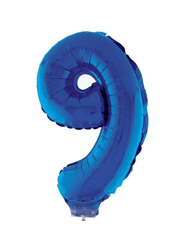 Folieballon 41 cm op stokje blauw - Image 11