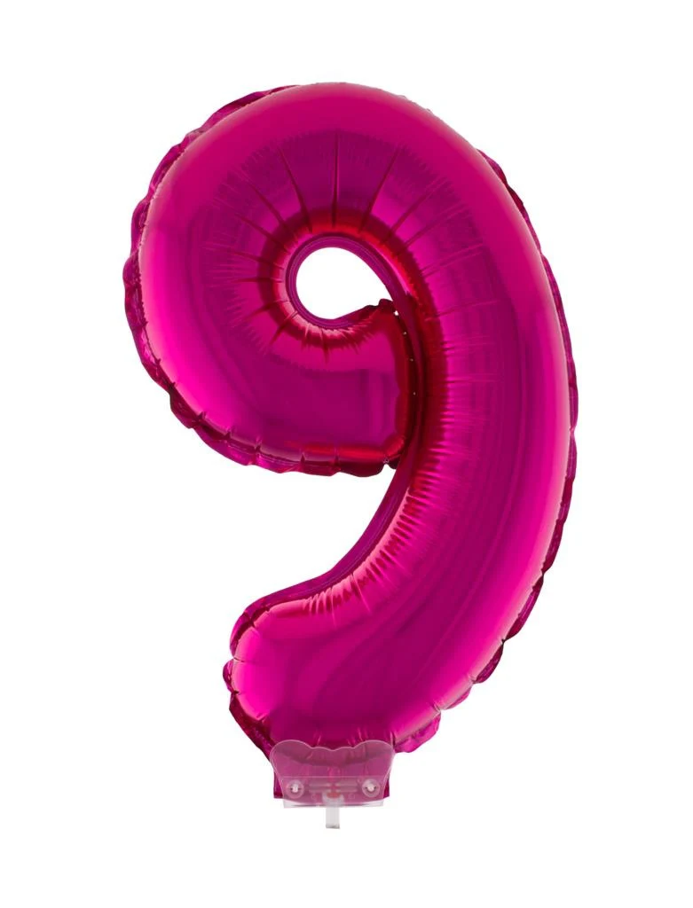 Folieballon 41 cm op stokje roze - Image 11