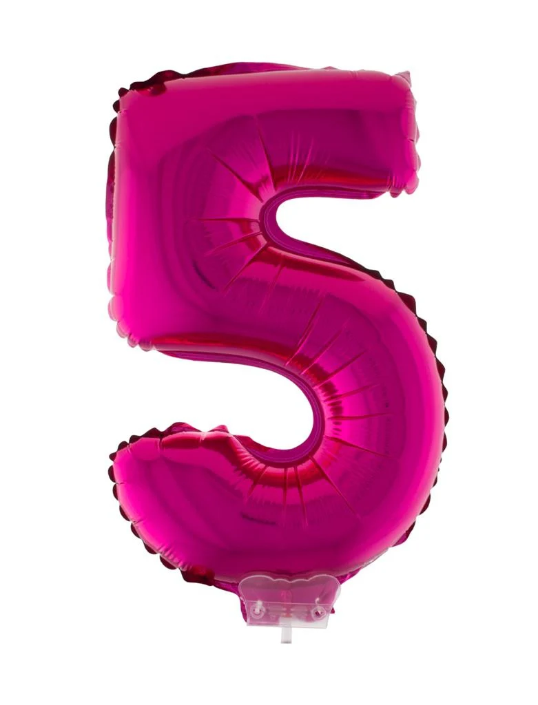 Folieballon 41 cm op stokje roze - Image 7