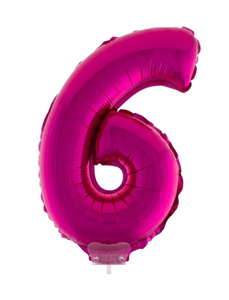 Folieballon 41 cm op stokje roze - Image 8