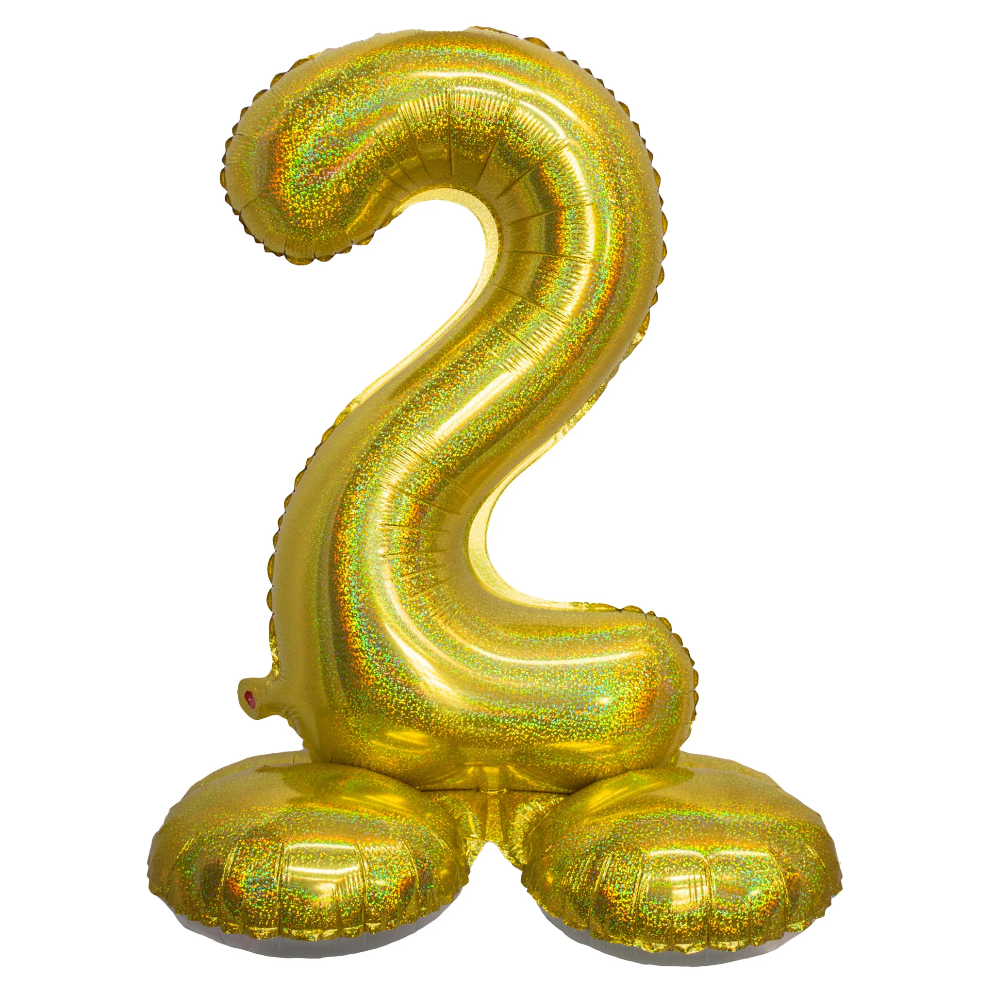 Folieballon 82 cm glitter goud - Image 3