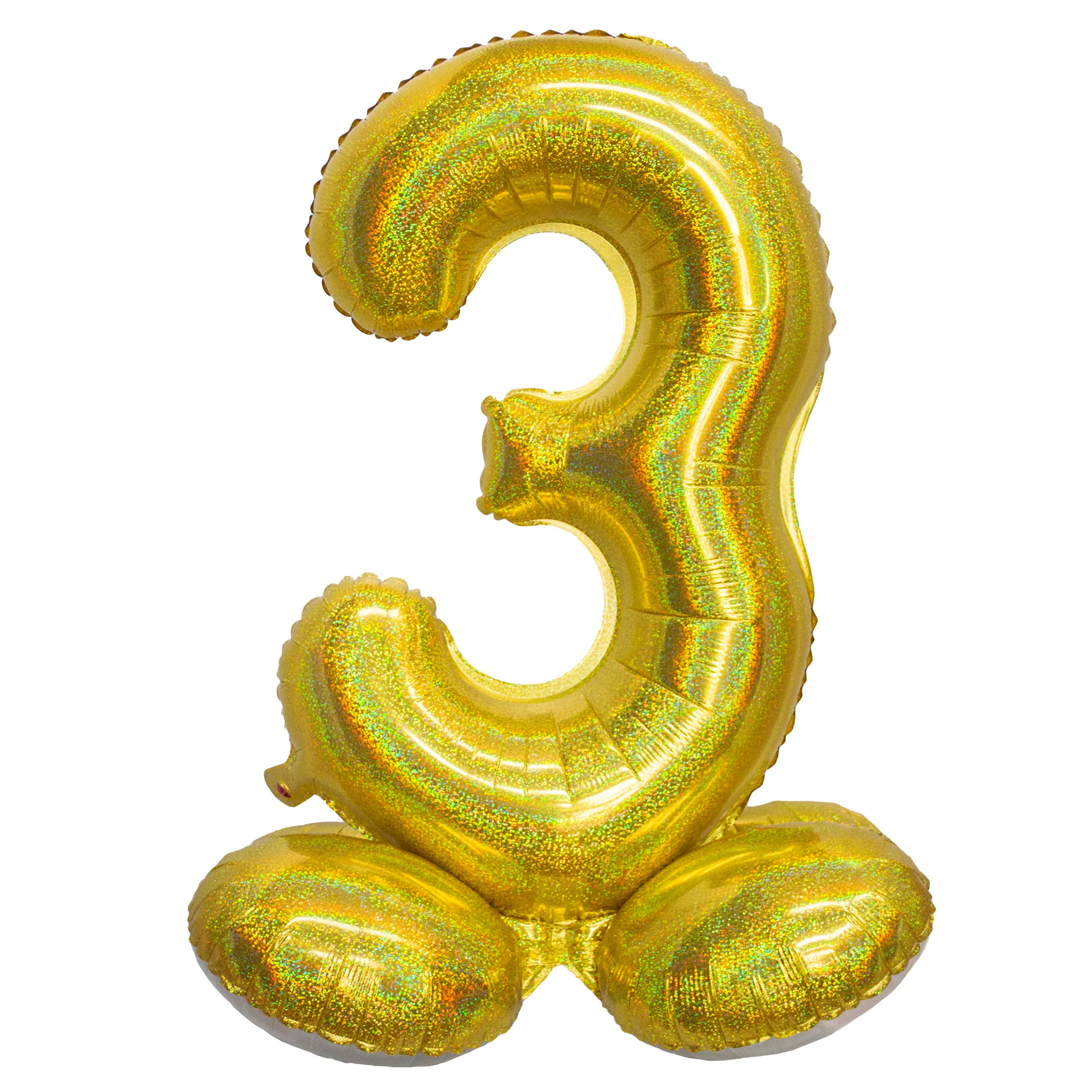 Folieballon 82 cm glitter goud - Image 4