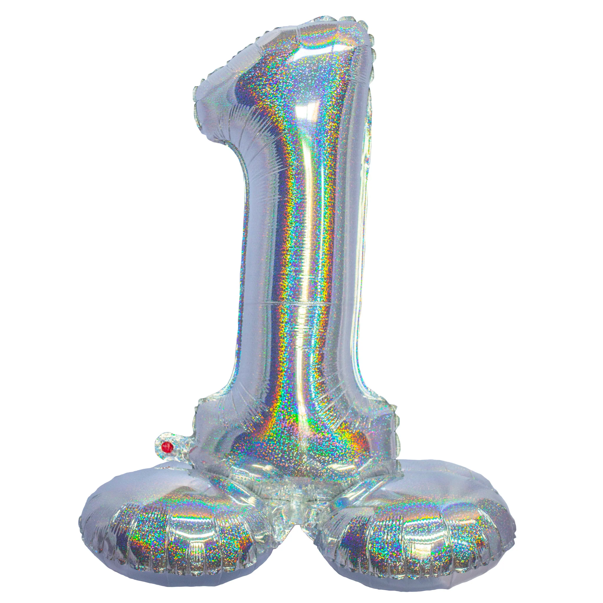 Folieballon 82 cm glitter zilver - Image 2