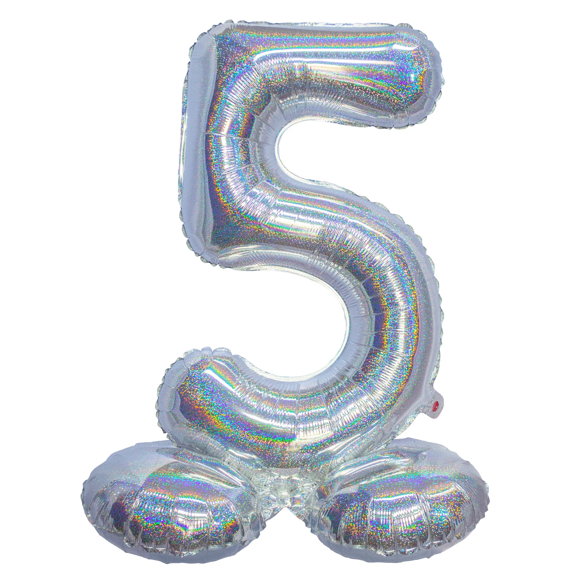 Folieballon 82 cm glitter zilver - Image 6