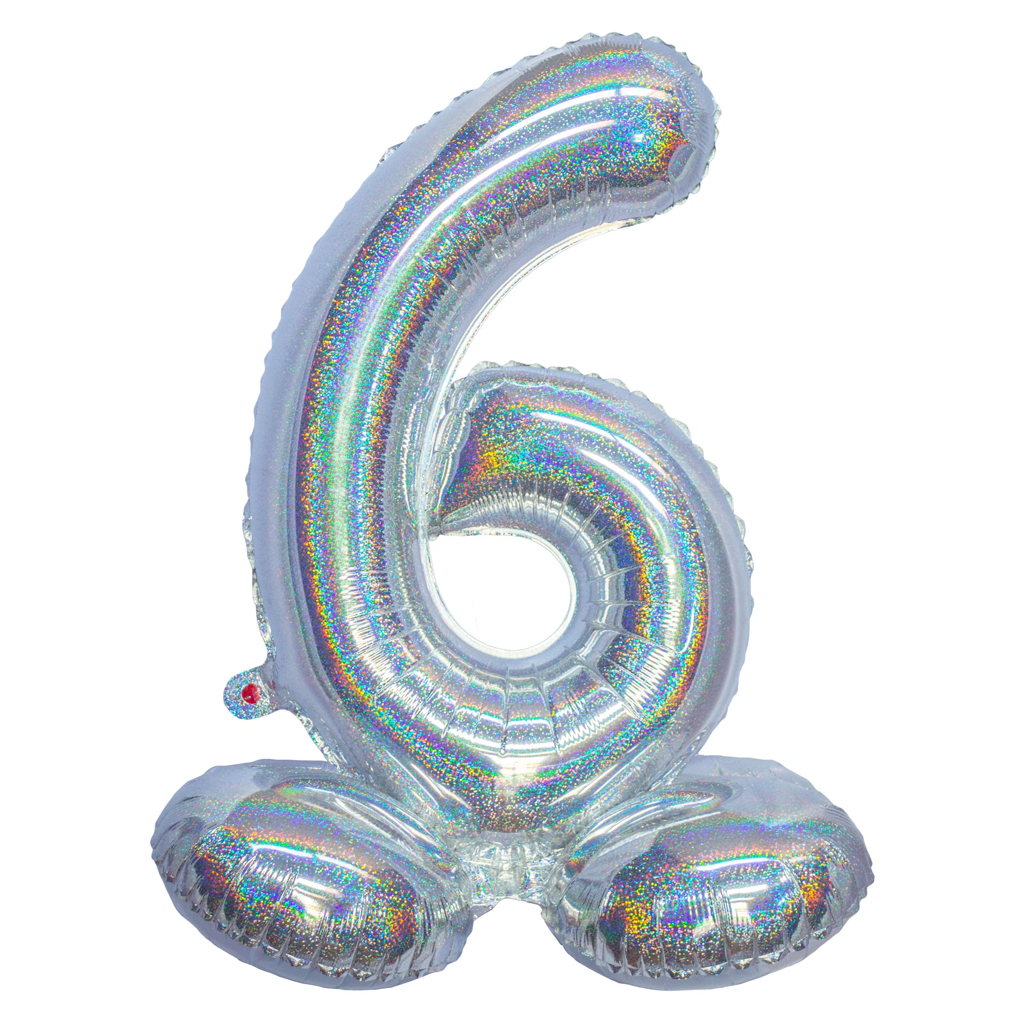 Folieballon 82 cm glitter zilver - Image 7