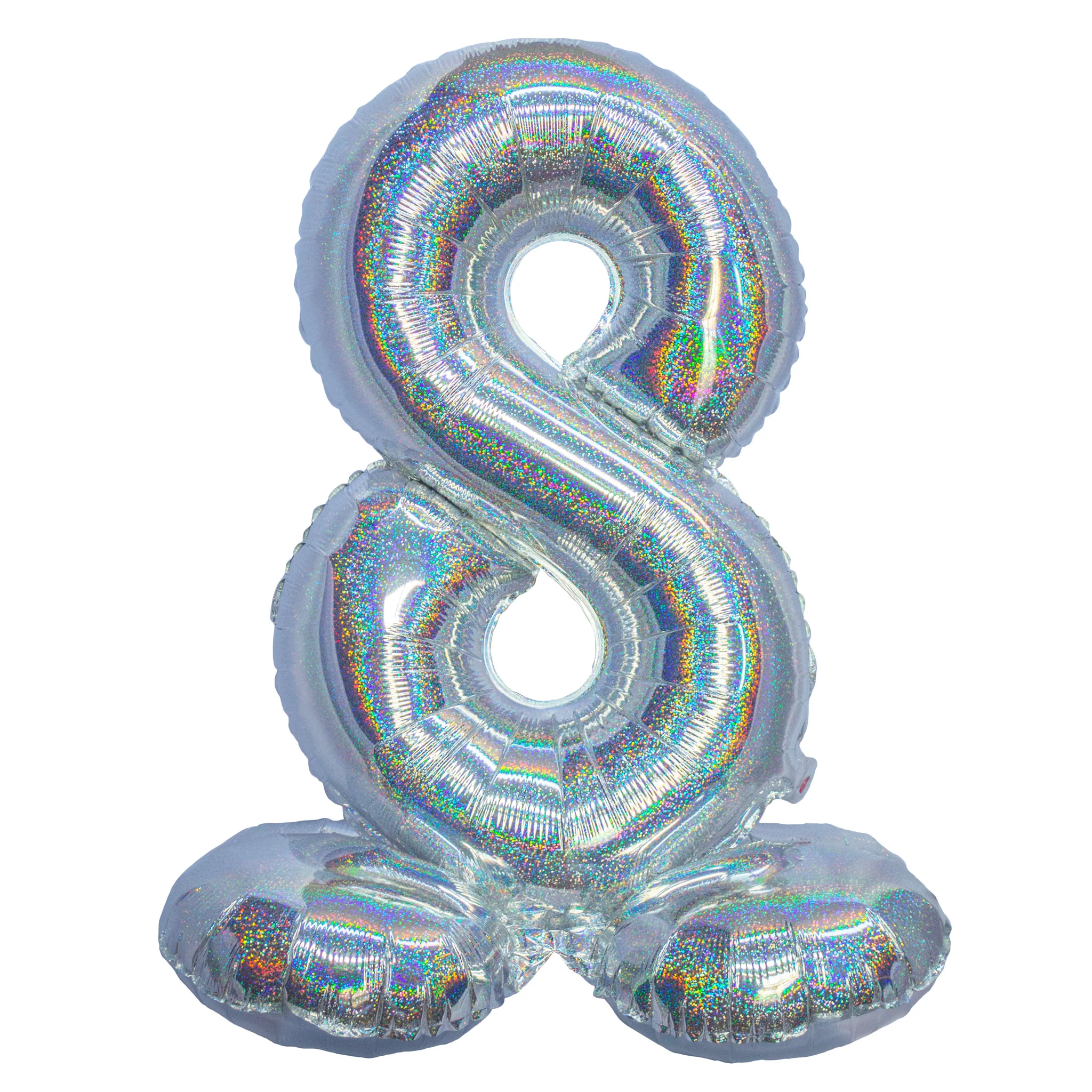 Folieballon 82 cm glitter zilver - Image 9