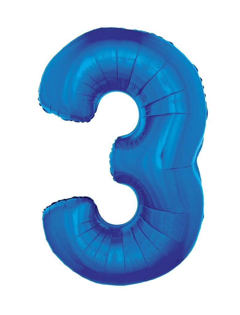 Folieballon 102 cm blauw - Image 5