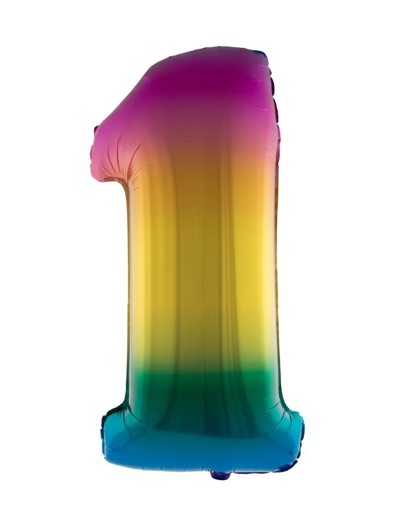 Folieballon 102 cm regenboog - Image 3