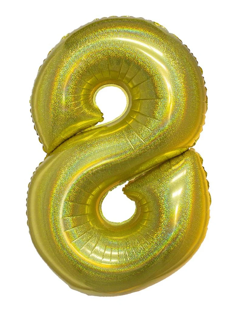 Folieballon 102 cm glitter goud - Image 10