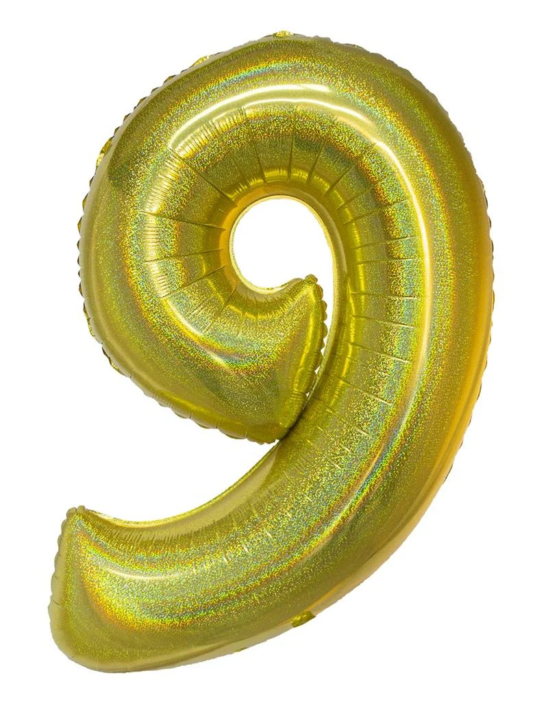 Folieballon 102 cm glitter goud - Image 11