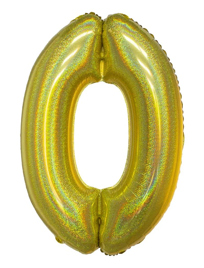 Folieballon 102 cm glitter goud - Image 2
